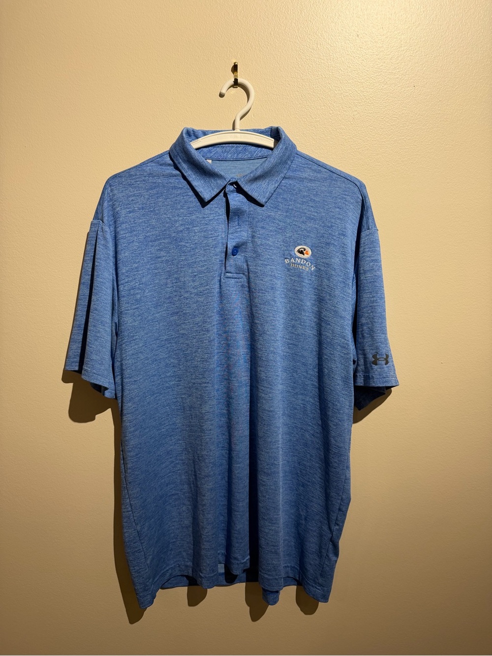 Bandon Dunes Under Armour Golf Polo Blue LG‎ See Description